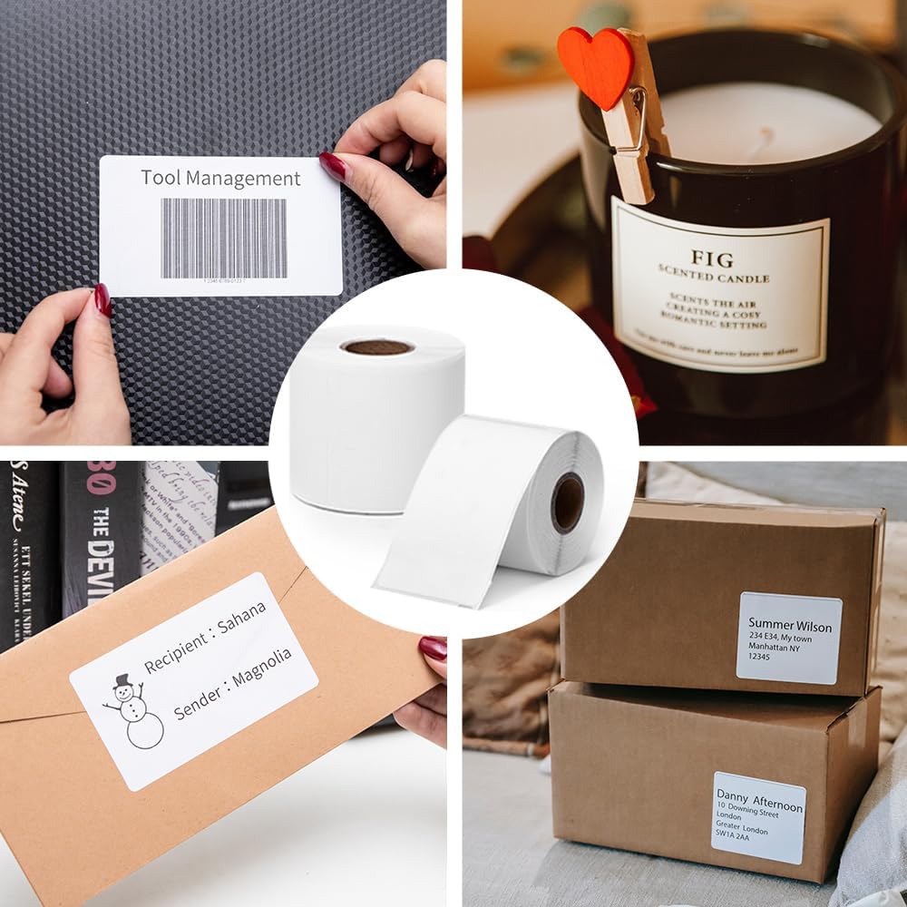 MarkDomain 10 Rolls Compatible 30323 (2-1/8" x 4", 54mm x 102mm) Shipping/Adress Label for Label Writer 450, 4XL, 450 Duo/Turbo Printers, Not for 550/5xl, 1 roll/200 Labels