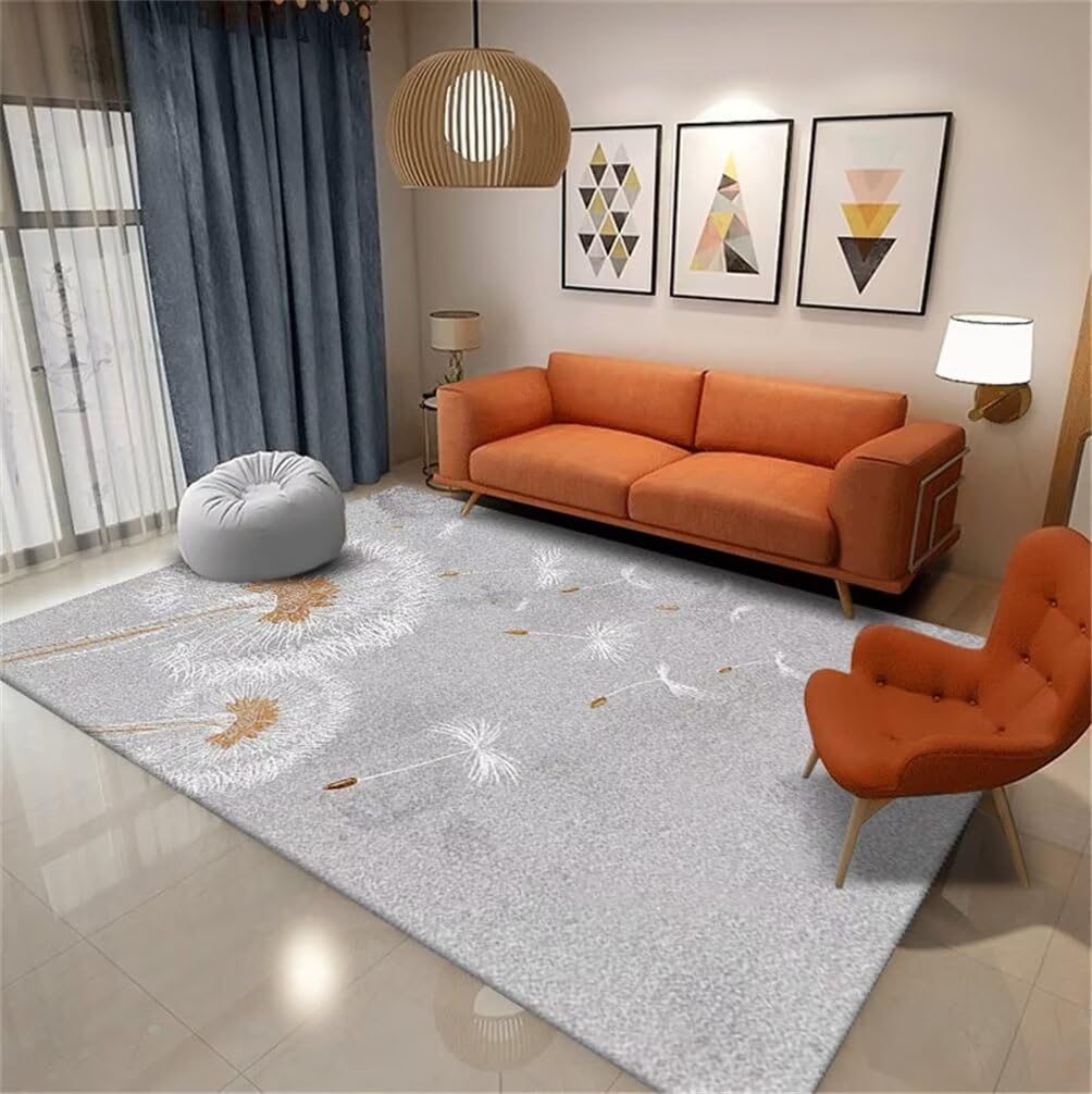 Petit tapis chambre et salon facile d'entretien gris bleu 60x110