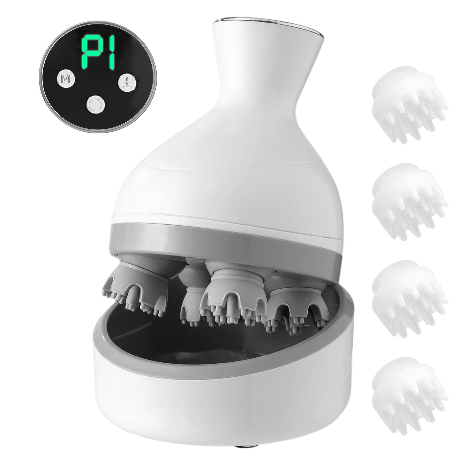 【2025新登場】ヘッドスパ 電動頭皮ブラシ スカルプブラシ 3D振動 頭皮/顔/ボデイーケア 液晶ディスプレイ 低騒音 軽量 母の日 父の日 敬老の日 誕生日 ギフト プレゼント 日本語取扱説明書