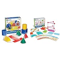 Learning Resources Forme Geometriche Pieghevoli Originali & Set di Geometria con Costruzioni