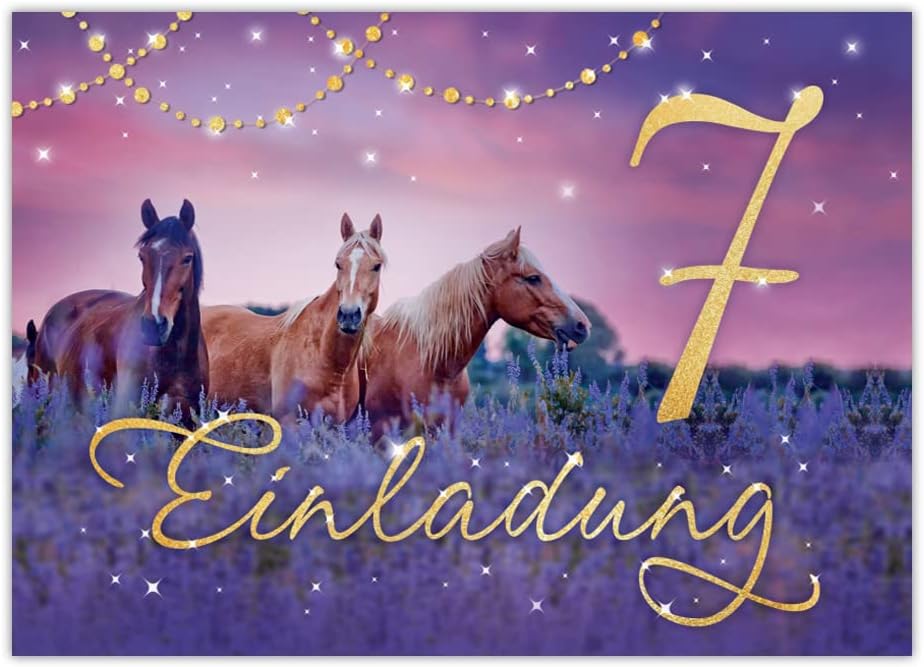 7. Geburtstag Einladungskarten - Bunte Party-Einladungen Für Mädchen Und Jungen