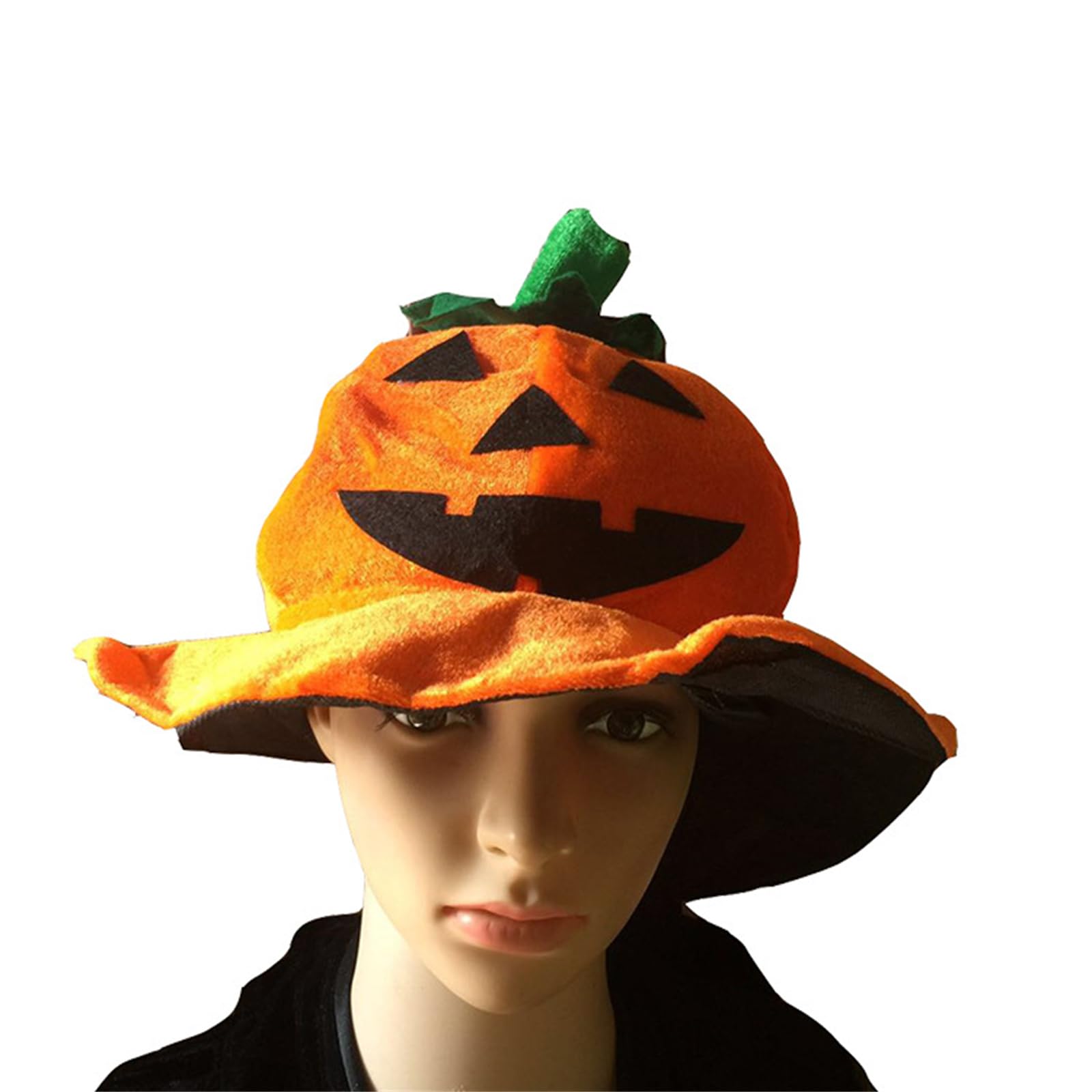 Hdkean Women's Yellow Halloween Party Headgear - Adult Cosplay Pumpkin Cap Festival Costume Warm Pumpkin Headwear Photo Props Hat