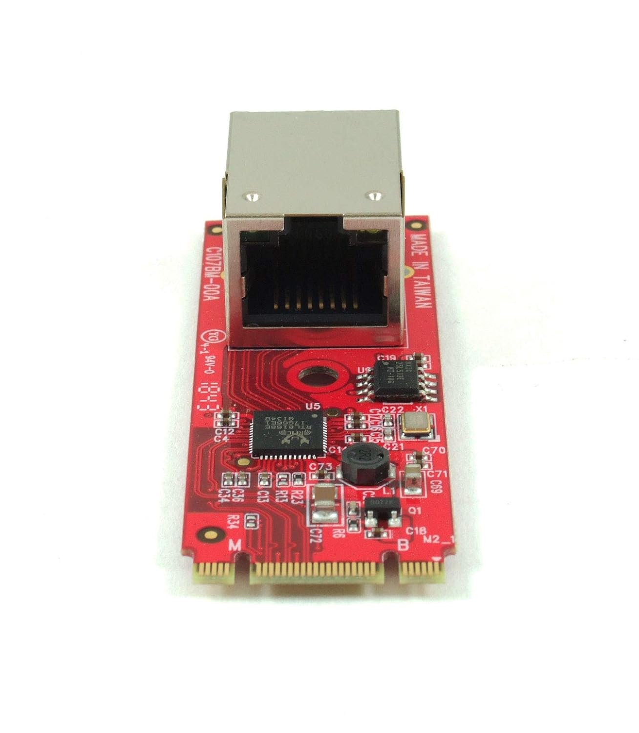 Super Deal Product Ableconn M2NW107BM M.2 Gigabit Ethernet Module (Right Angle RJ-45) - GigaLAN 1000BASE-T PCIe x1 M.2 B-M Key