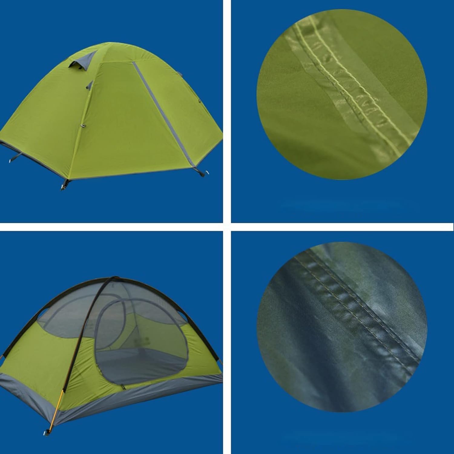 Namioty 2-osobowe Ultralekkie dwuwarstwowe aluminiowe słupki Wodoodporne wiatroszczelne namioty kempingowe Namiot plażowy Safehappy