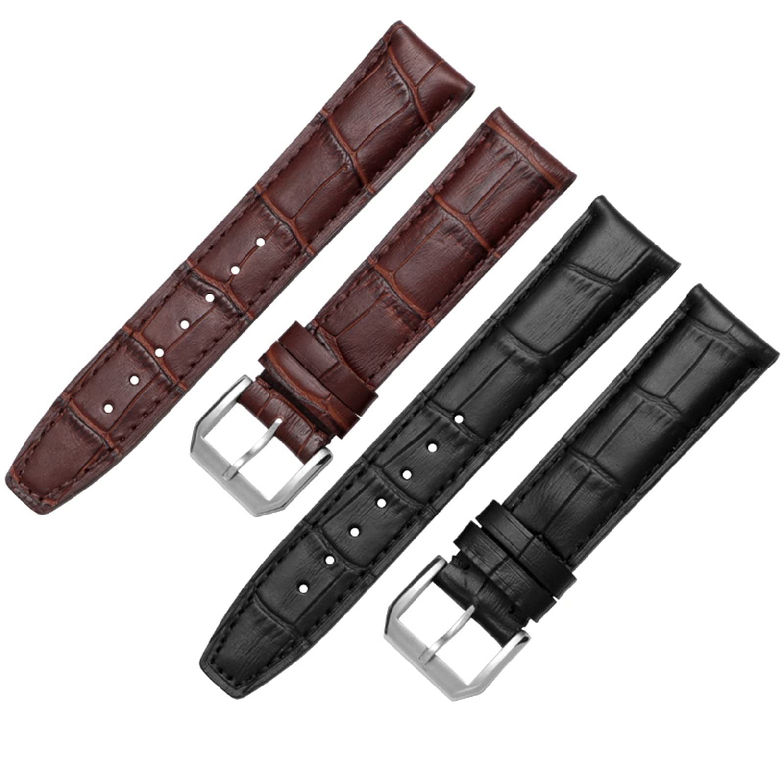 HYJYGX 20mm/21mm/22mm Comodo Cinturino per Orologio di Ricambio con Fibbia ad ardiglione/Cinturini per Cinturino con Fibbia deployante, 20mm