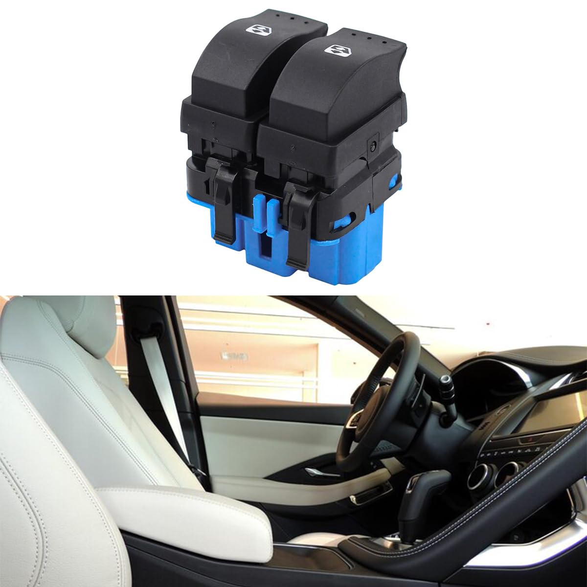 Interruttore alzacristalli elettrico anteriore adatto per Renault Trafic Master compatibile con Nissan NV400 Primastar Opel Vivaro 8200108269 93858938 4417286