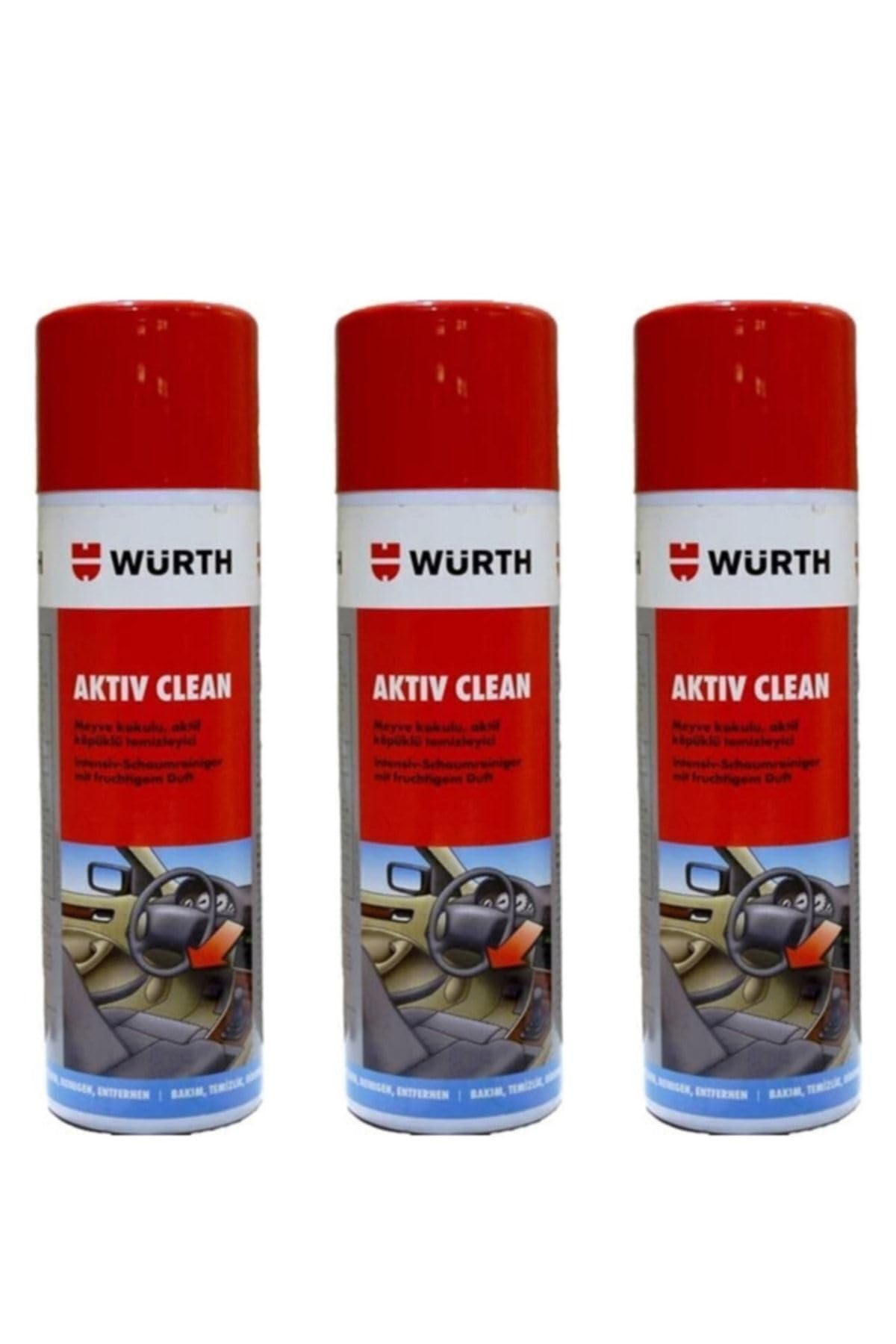 Würth Aktiv Clean 500ml(meyve Kokulu Aktif Köpüklü Temizleyici) Ac500ml X3