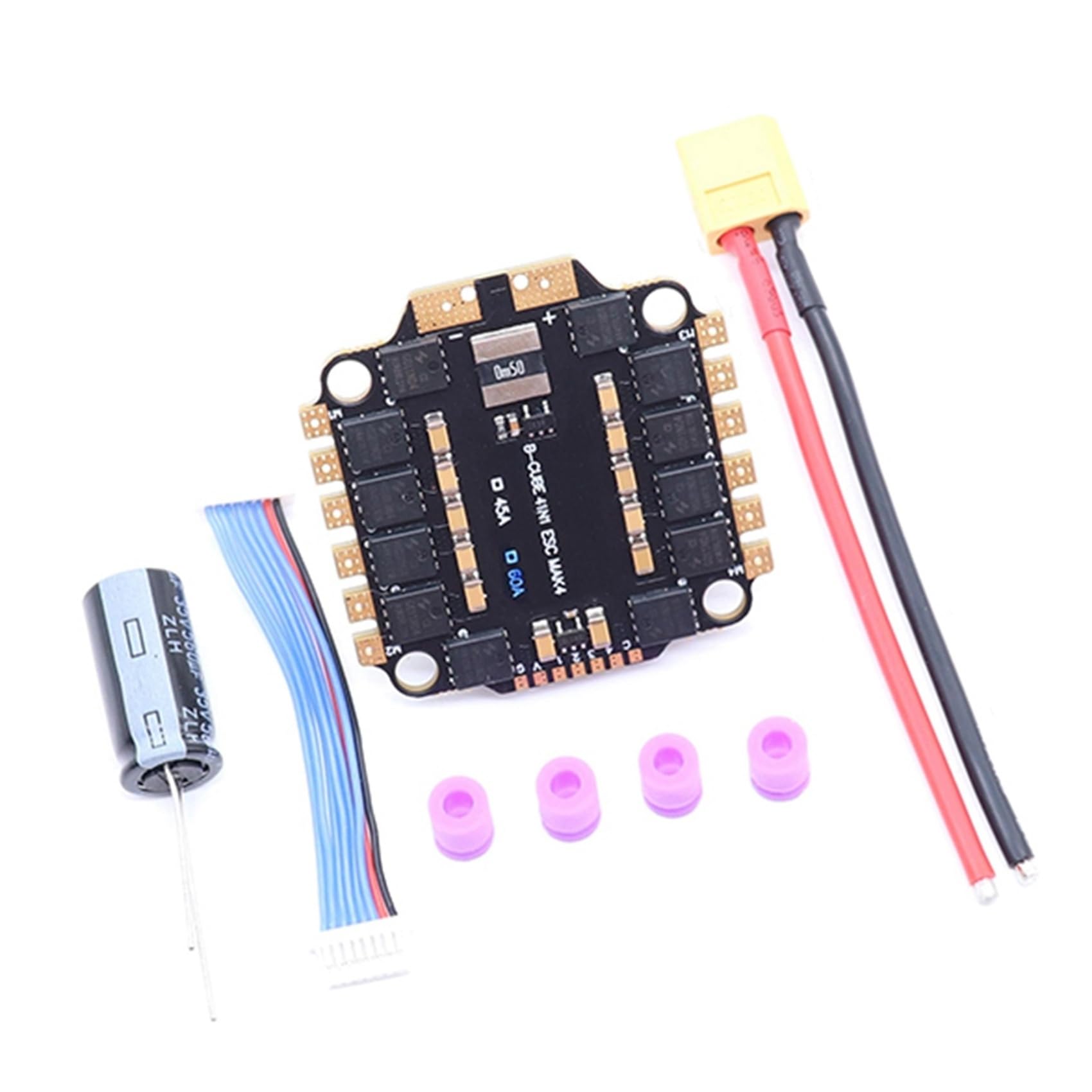 3X 4INI 60A ESC Platine obsługuje bezszczotkowy silnik 3-6S, obsługuje DShot300 600/Multishot/Oneshot FPV UAV F4 sterowanie lotem
