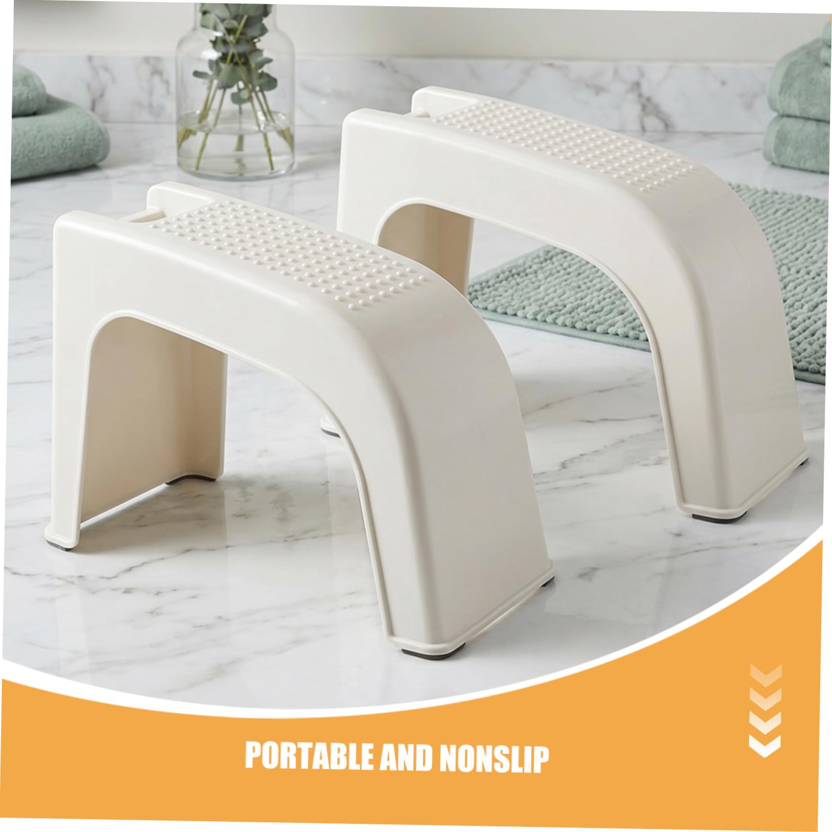 2 Szt. Podnóżek pod Prysznic Szt Łatwy Użyciu Stołek Do Pedicure z Pojemnikiem Przechowywanie Antypoślizgowy Podnóżek Do Golenia Nóg i Kąpieli Ergonomiczny i Stabilny