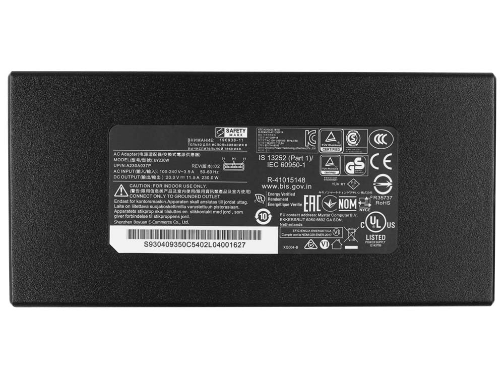 230W Alimentatore Universale Notebook Caricatore PC Universale Portatile per Chicony A17-230P1B Mifcom EG5 Gaming i5 Laptop i7 i9 High-End R5 SG5 i7 SG5-M SG5 SG7