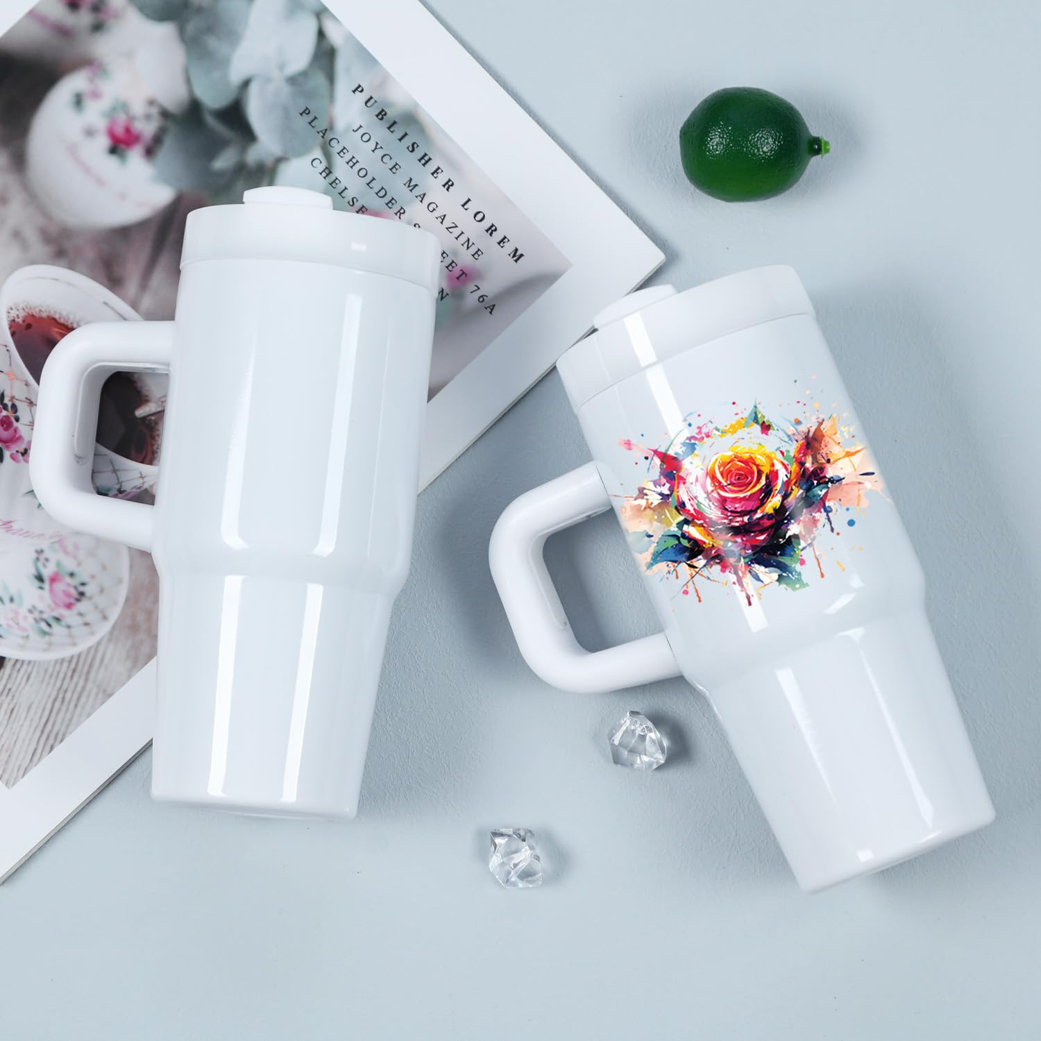 Amazon.com | 4 Pack 14 Oz Sublimation Tumbler with Handle and Straw for  Kids, Stainless Steel Sublimation Tumblers Blanks Bulk, Individually Boxed:  Tumblers & Water Glasses