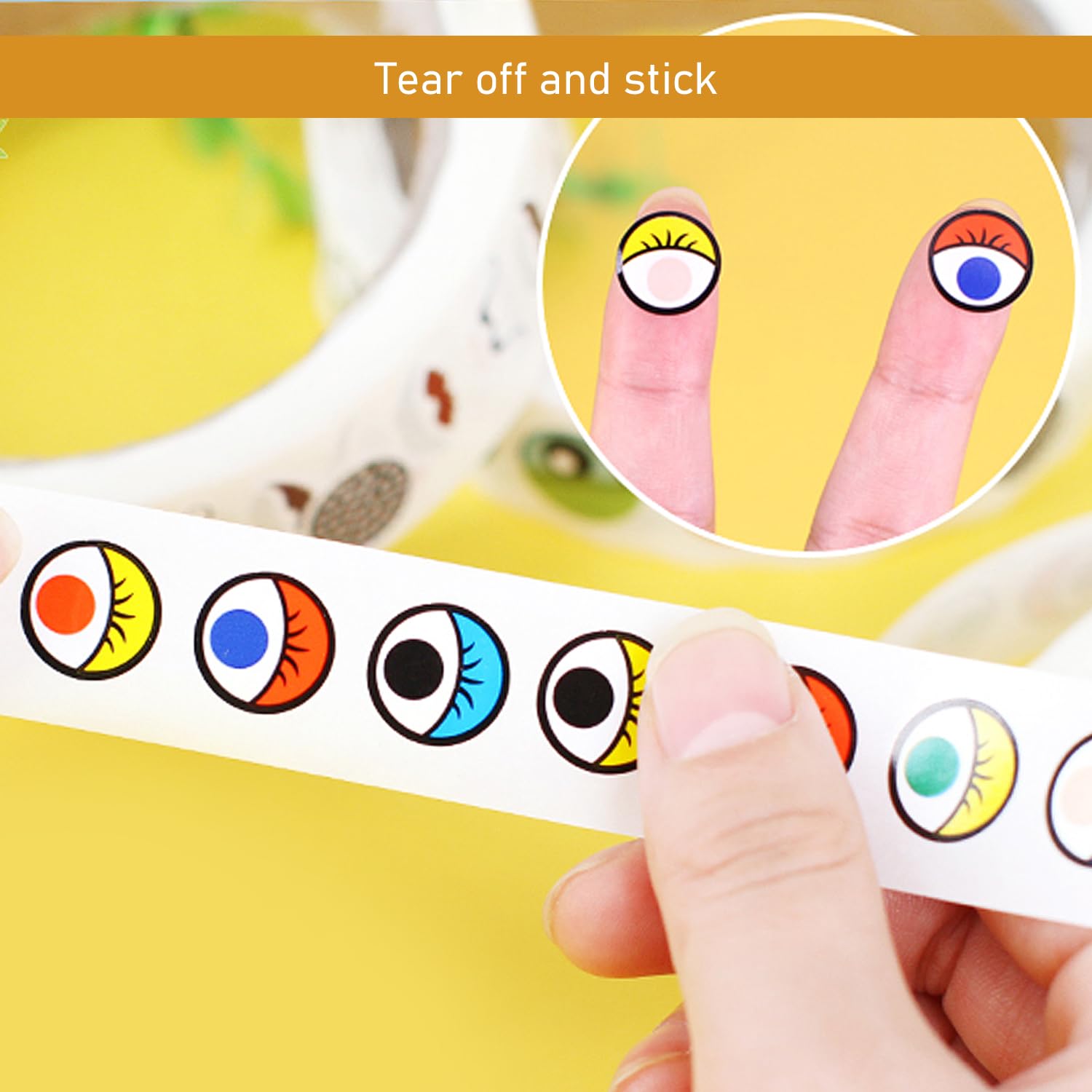 Adesivi Occhi Per Artigianato - 1000 Pezzi Bianchi E Neri, Per Bicchieri, Argilla, Lavoretti Bambini - Foto 2