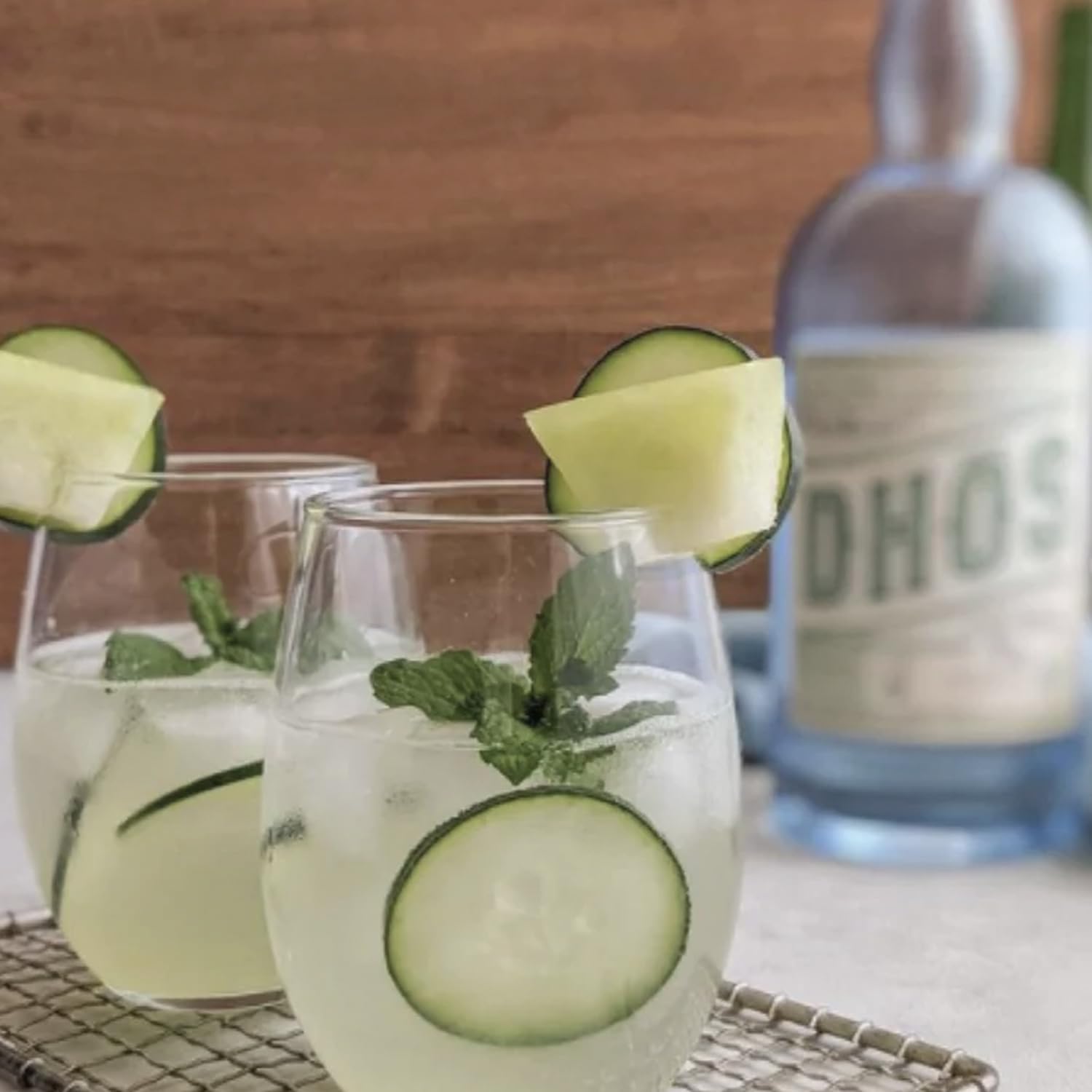Dhōs Handcrafted Non-Alcoholic Gin 750 ML Bottles w Pack Owen’s Mixers Lemonade 8.2 OZ Cans - Perfect for Mocktails - Made in USA