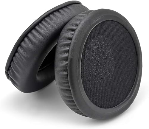 Miniatura 4 de 1 par de almohadillas de repuesto en color negro y blanco para los oídos, cojín de almohada compatible con auriculares SteelSeries Flux (Negro)