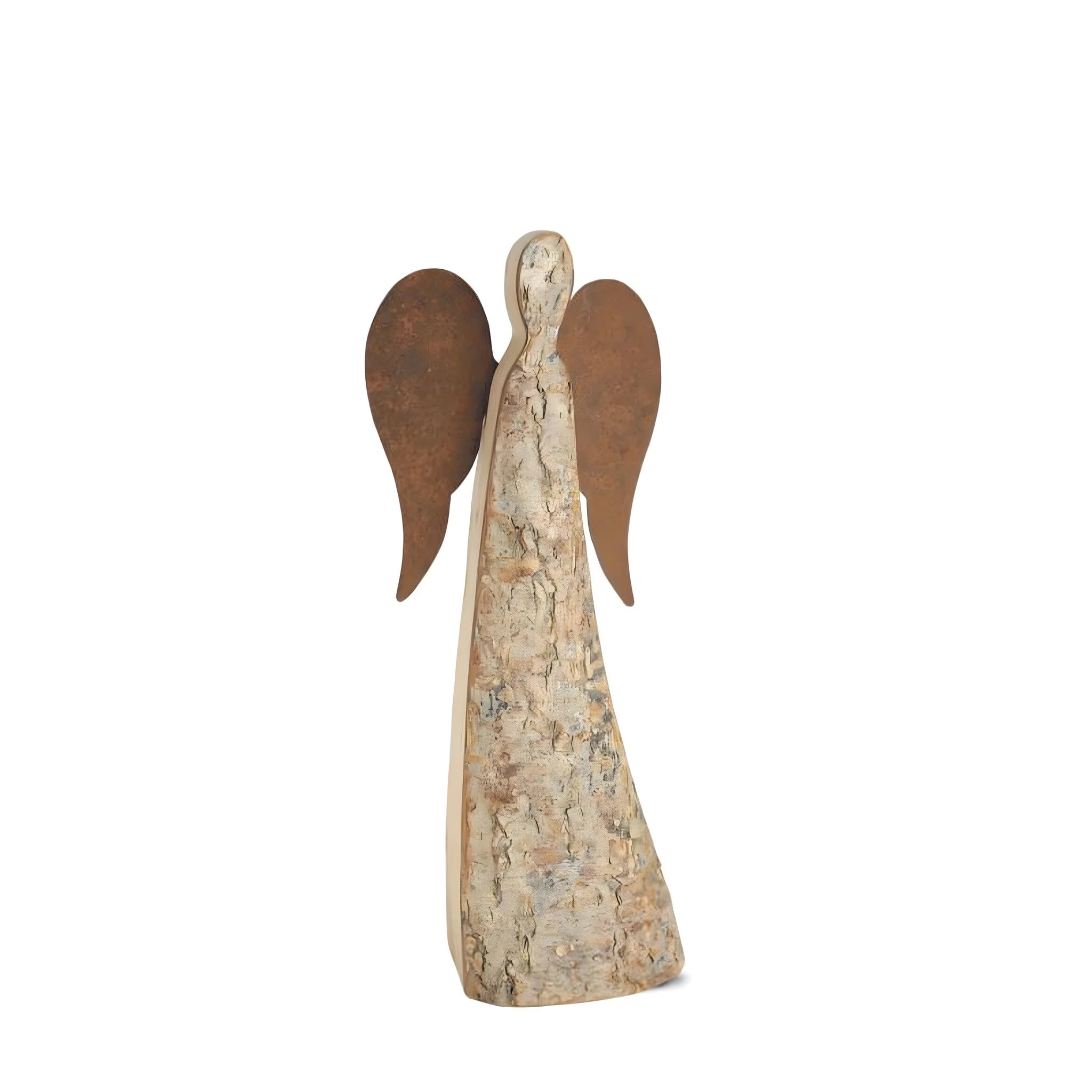 Dolfi | Angel in Bark 30 cm 30 cm | Natural Wood in Val Gardena | Nativity Figure
