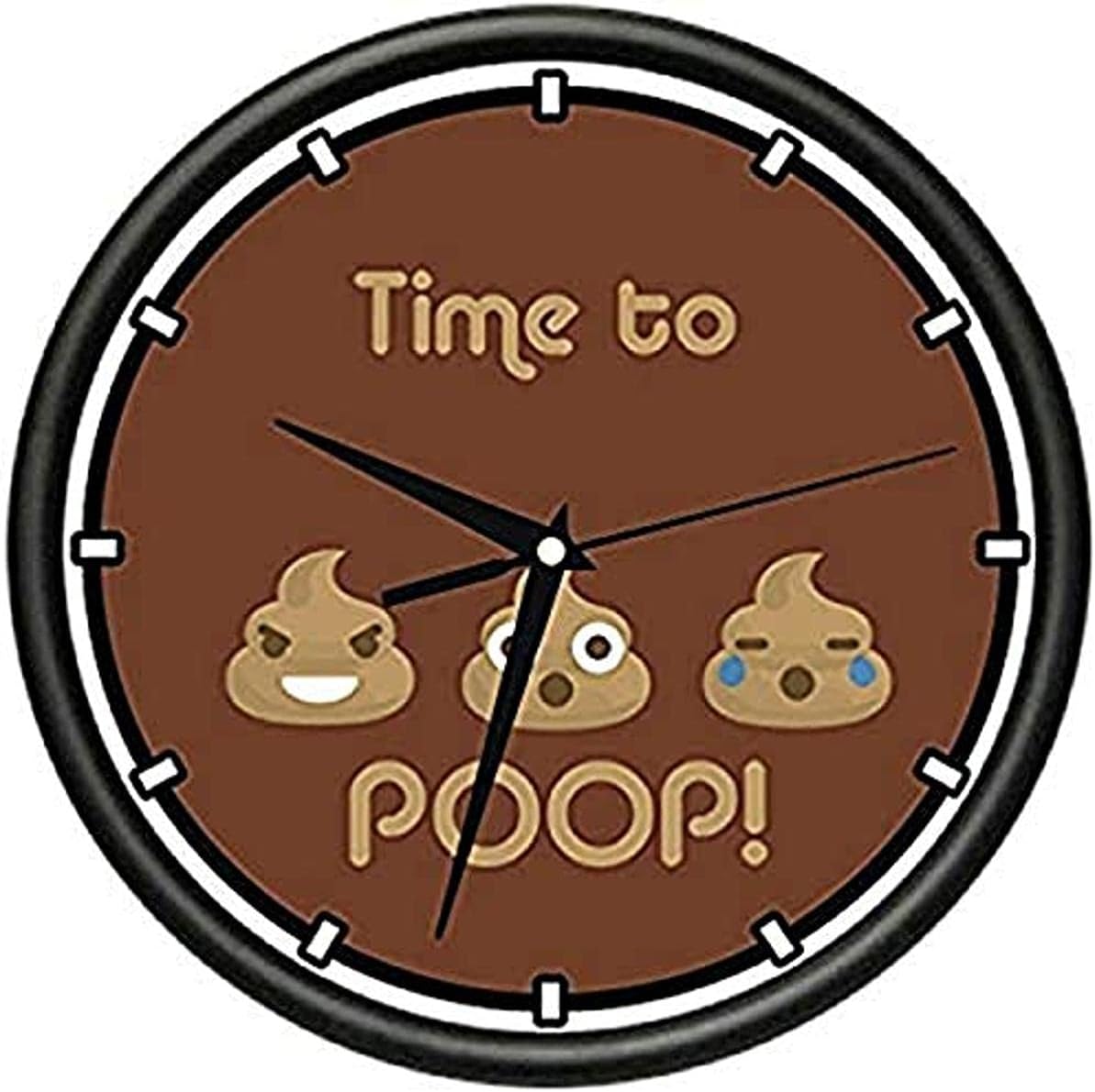 SignMission TIME to Poop Wall Clock Funny Crude Cute Gag Gift