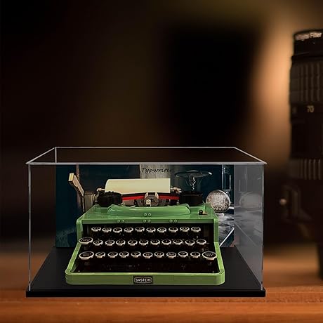 Acrylic Display Case for Lego Typewriter 21327 Building Kit