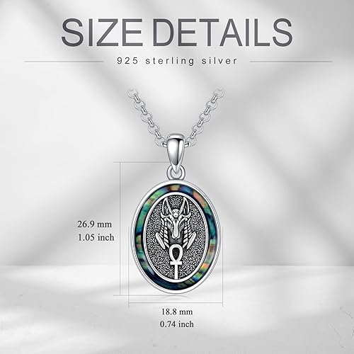 Vista 5 de PROESS Regalos de Navidad de plata de ley ValknutAnubisSatánicoBaphometIcarus SunSan JorgeSan JesofCorderoSeñor de los anillos, collar para hombres