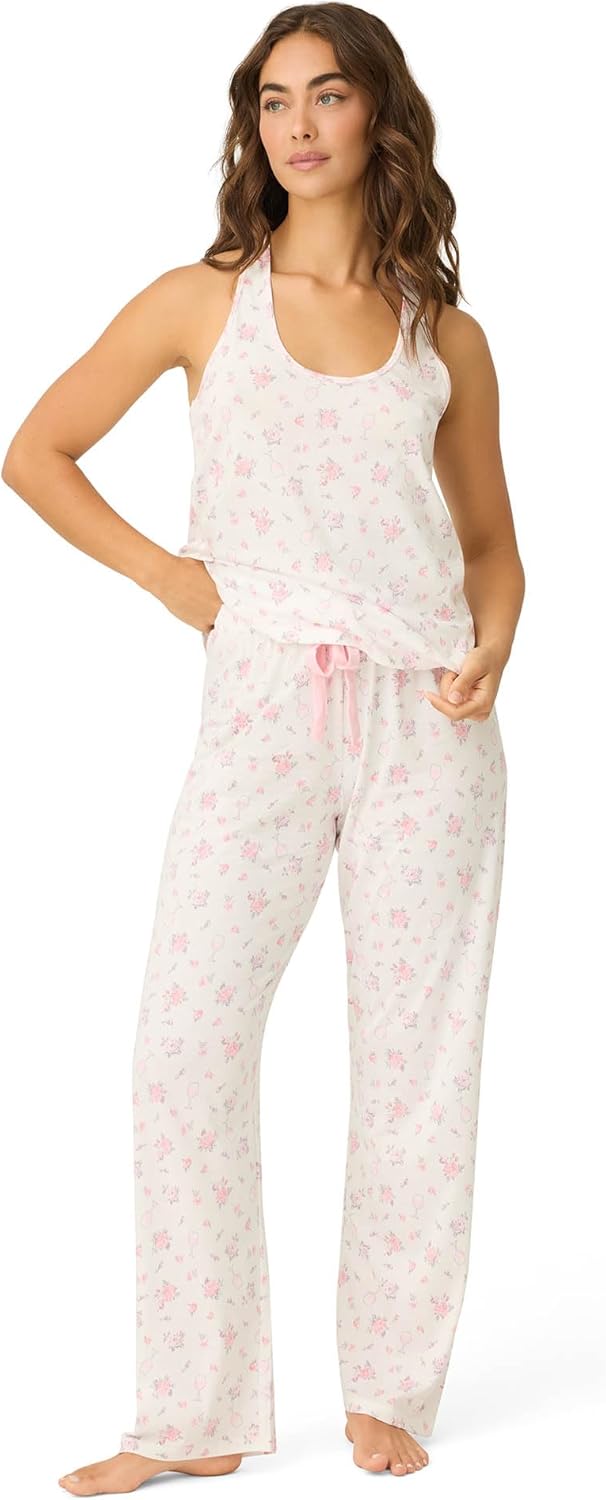 PJ Salvage Women's [Amazon Exclusive] Cool Touch Jersey Open Leg 2-piece Pj Set