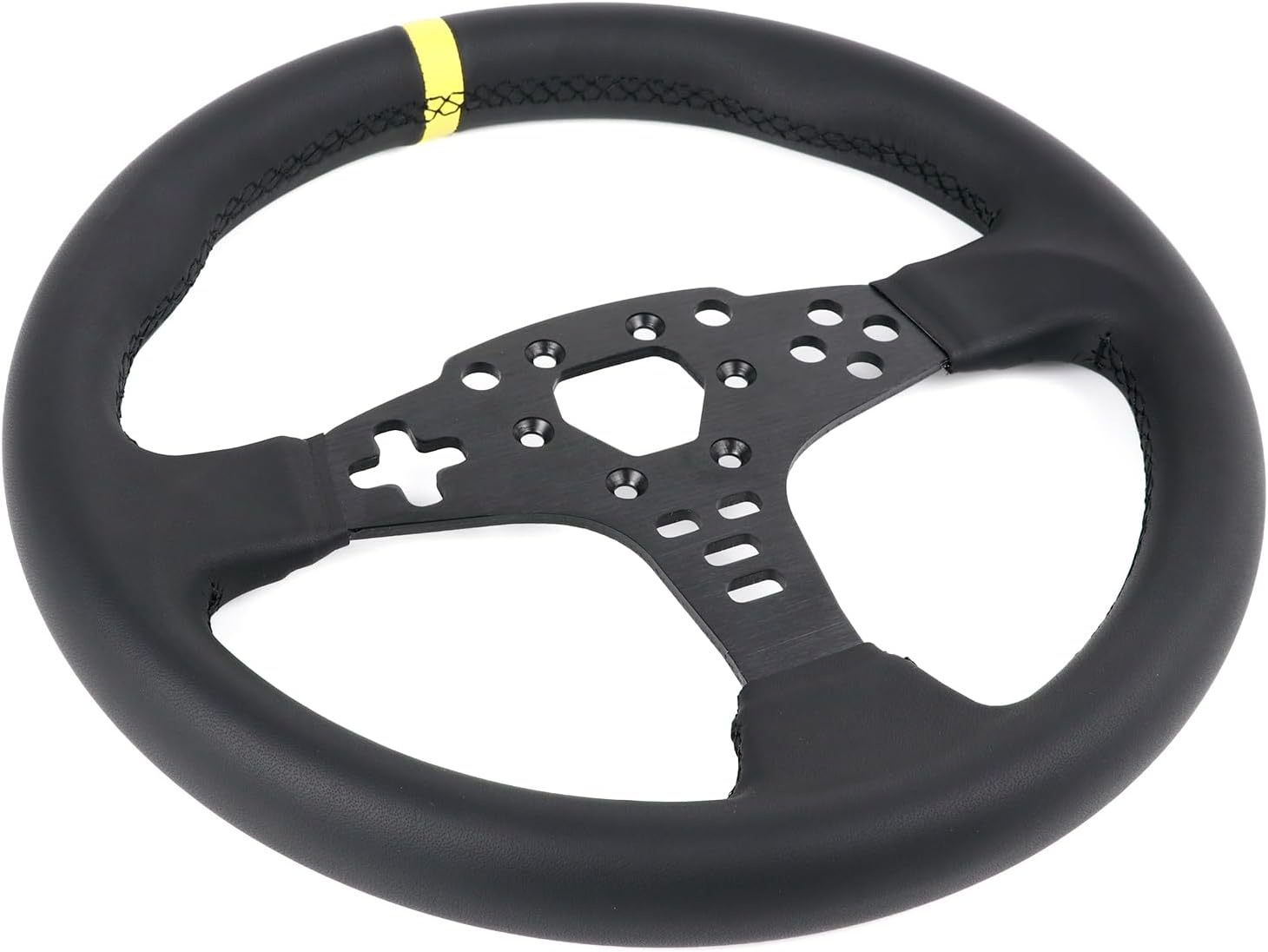 Generic Replacement Sim Racing Steering Wheel fit for MOZA Racing ESX & ES 12inch/305mm Wrapped with Leather