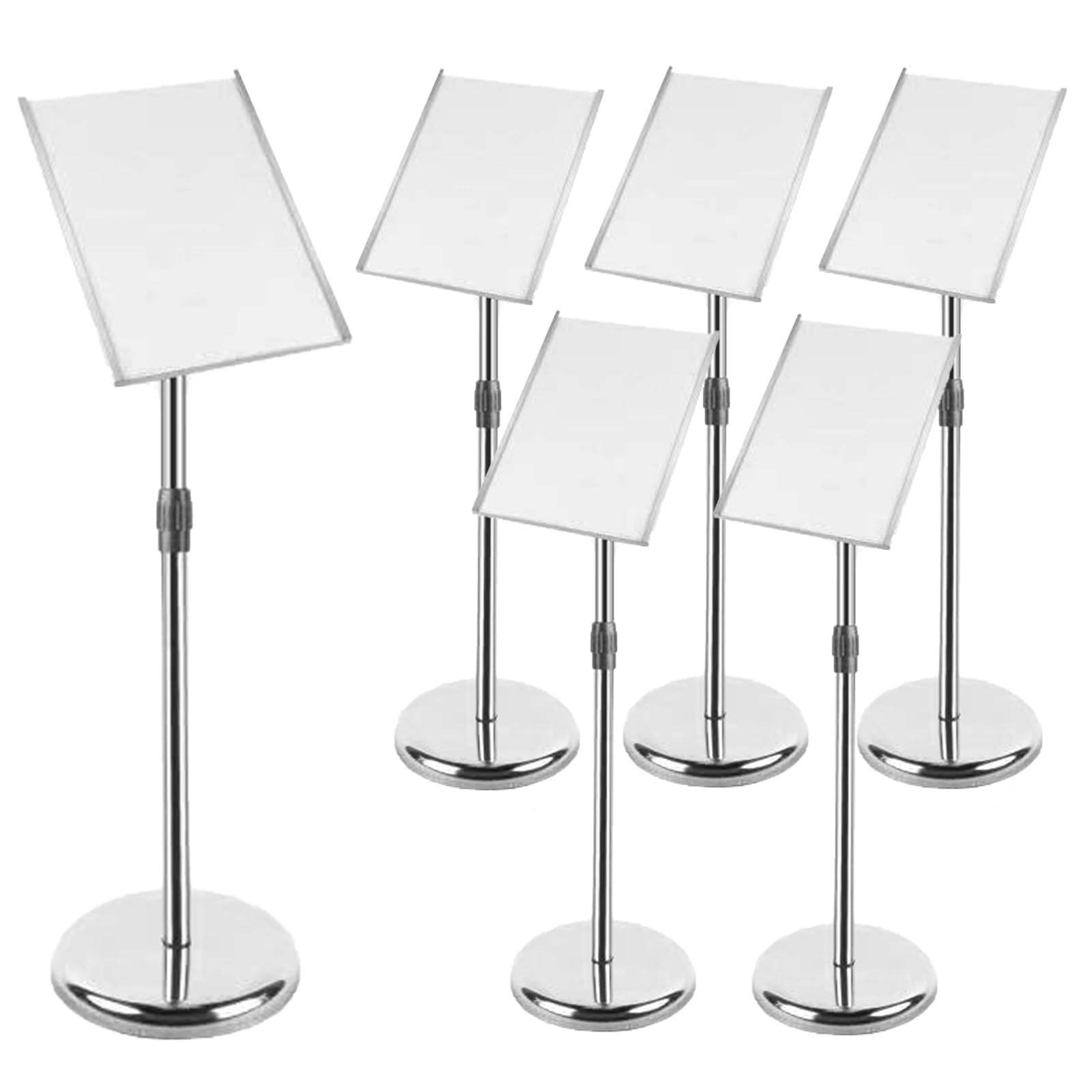Soportes Ajustables para Carteles, Paquete De 6 Unidades, Soportes De Exhibición De Marco Delgado para Publicidad Interior/Exterior, Tiendas Minoristas Y C,