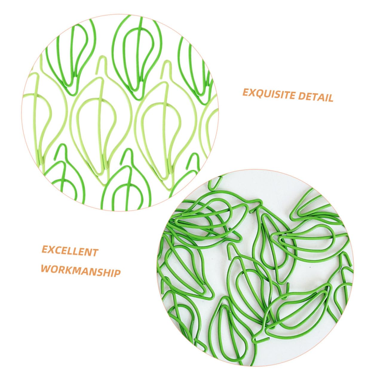 120 Pezzi Graffette Forma di Foglia Piccole Fermagli per Documenti Ufficio e Scuola Clip Resistenti per Biglietti Note e Foto Creativo di Fermaglio Originale Verde Chiaro e Verde