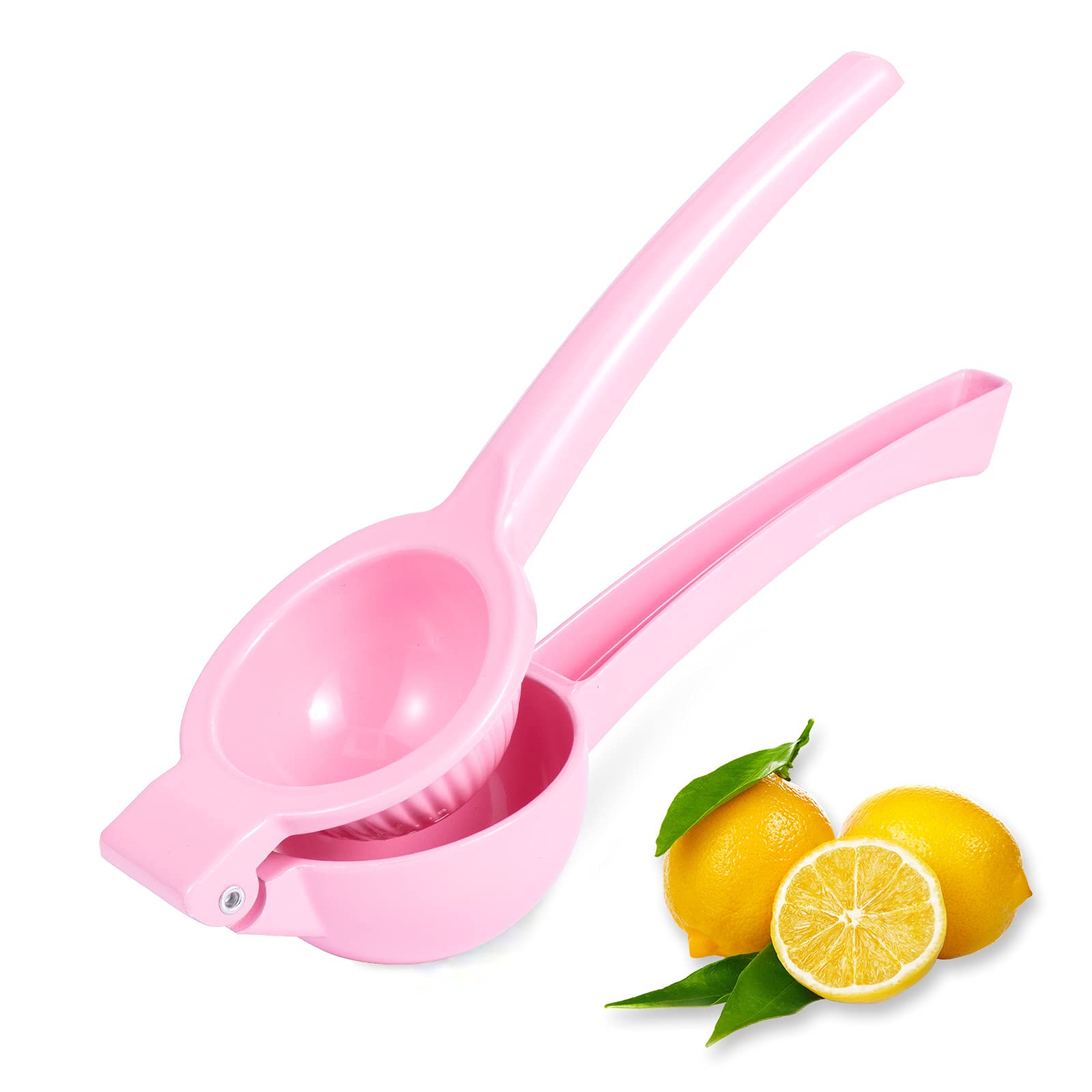 Manual Juicer Citrus Lemon Squeezer, Fruit Juicer Lime Press Metal, Professional Hand Juicer Kitchen Tool(Pink）