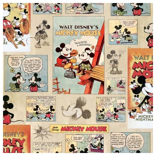 Graham & Brown 70-242 - Carta da parati, tema: fumetti vintage"Topolino" Disney