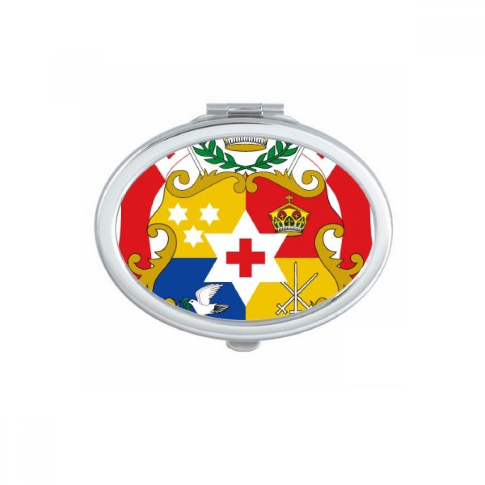 Miroir de poche Tokelau Océanie emblème national ovale pour maquillage nomade