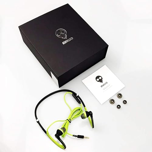 Miniatura 7 de Auriculares deportivos con cable para correr con micrófono, banda para el cuello, auriculares estéreo de entrenamiento diseñados para trotar,