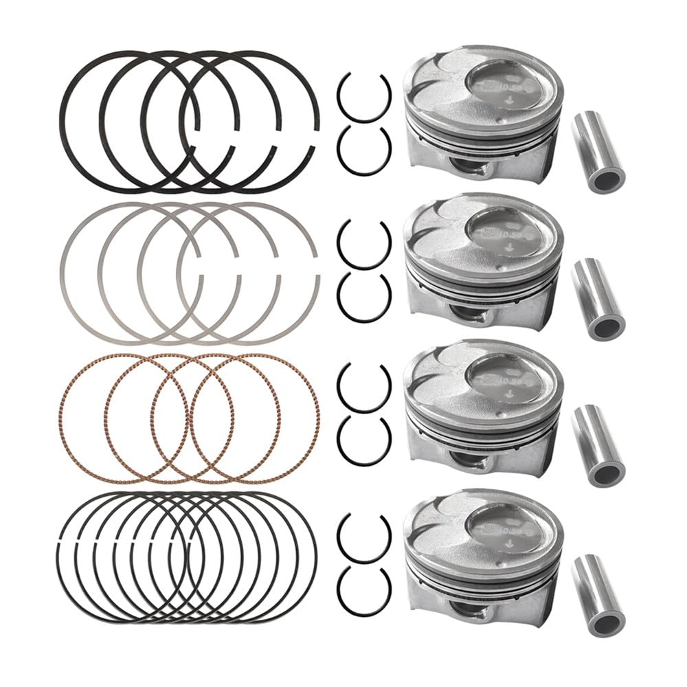 Piston Ring Set +0.50mm Oversize for G4NC 2.0L Hyundai/Kia (2014-2018) - Fits for G4NC Elantra, Tucson, Soul, Forte, Replaces OEM #23041-2E210 & 230412E210, Engine Rebuild Kit