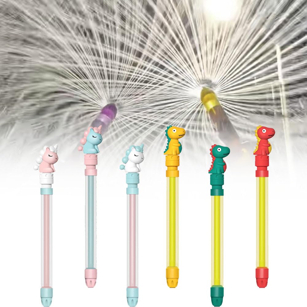 6 Stück Feuerwerks Wasserpistole,wasserspritze,Romantisches Wassersprüh Im Feuerwerksstil,Firework wasserspritze,Pool für Outdoor Pool Beach