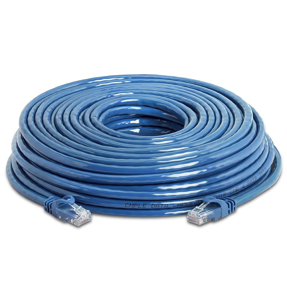 Cmple Kabel Ethernet Cat6 10 Gb/s, kabel sieciowy komputerowy z pozłacanymi złączami RJ45, kabel sieciowy Ethernet LAN 550 MHz Cat6 obsługuje standardy Cat6, Cat5e, Cat5, niebieski