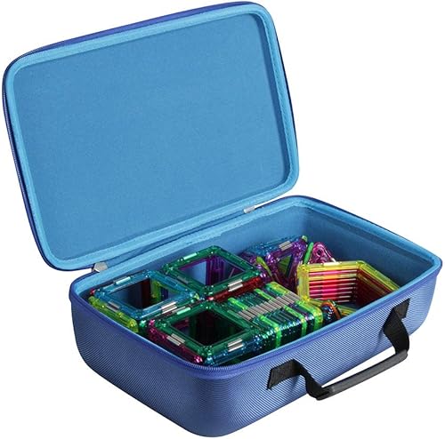 Hermitshell Estuche de viaje para bloques de construcción de 30 piezas62 piezas. Se adapta hasta 100 piezas (azul)