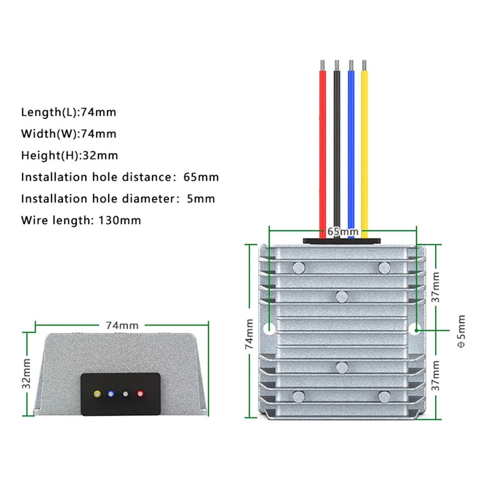 Convertisseur de puissance isolé CC 50-100 V à 12 V 10 A, régulateur de tension, module régulateur de tension