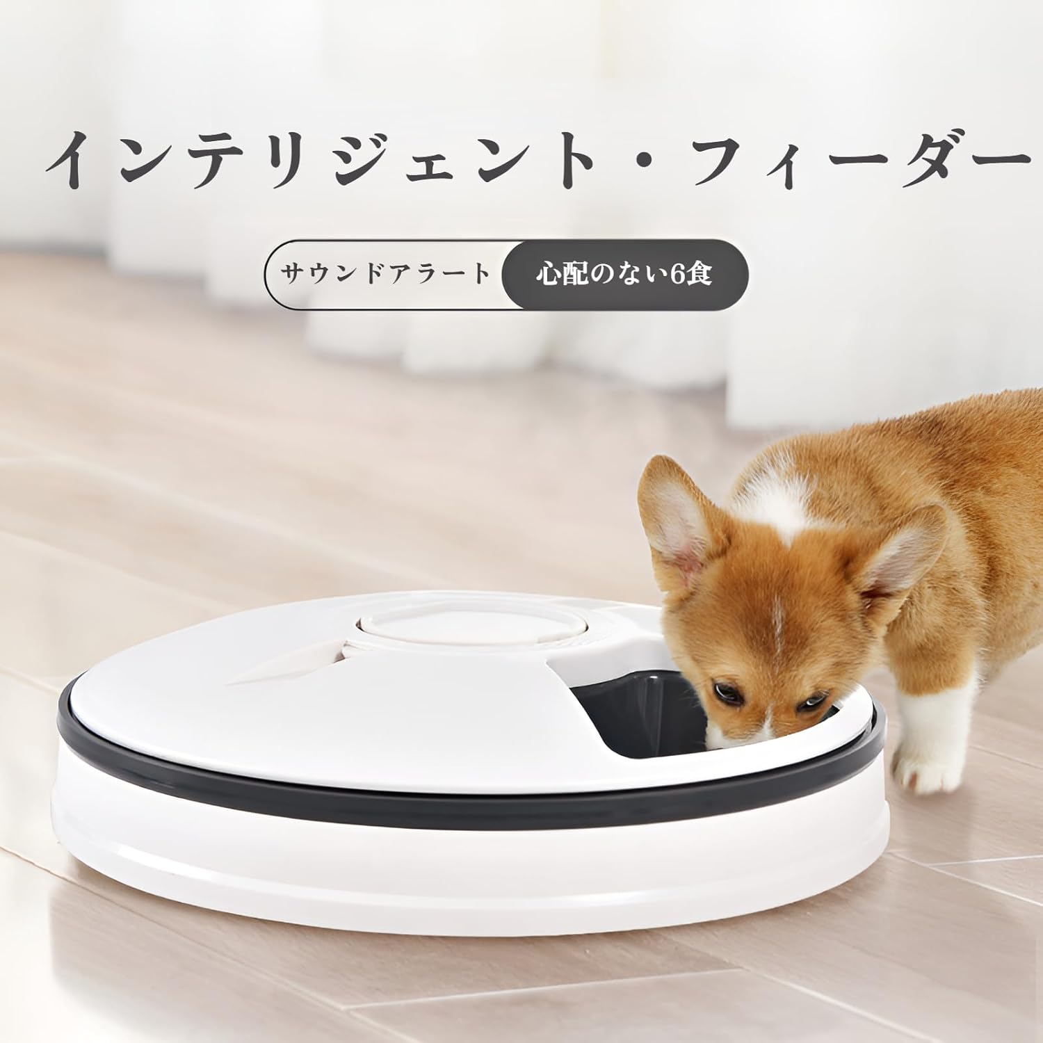 [Bebemax]【獣医師推奨・6食分タイマー】 自動給餌器 犬 猫 ペット用 ドディスサー USB充電式 電池不要 缶詰/パウチ/