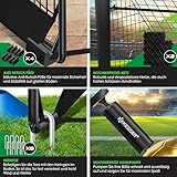 KESSER® Fußballtor Kinder Pop-Up 2er Set | Fußball-Tore Faltbar mit Glasfaserstangen & hochwertigen Tornetzen für Indoor, Outdoor & Garten | Mit Transporttasche Hütchen Ballpumpe Zielscheibe Schwarz - 5