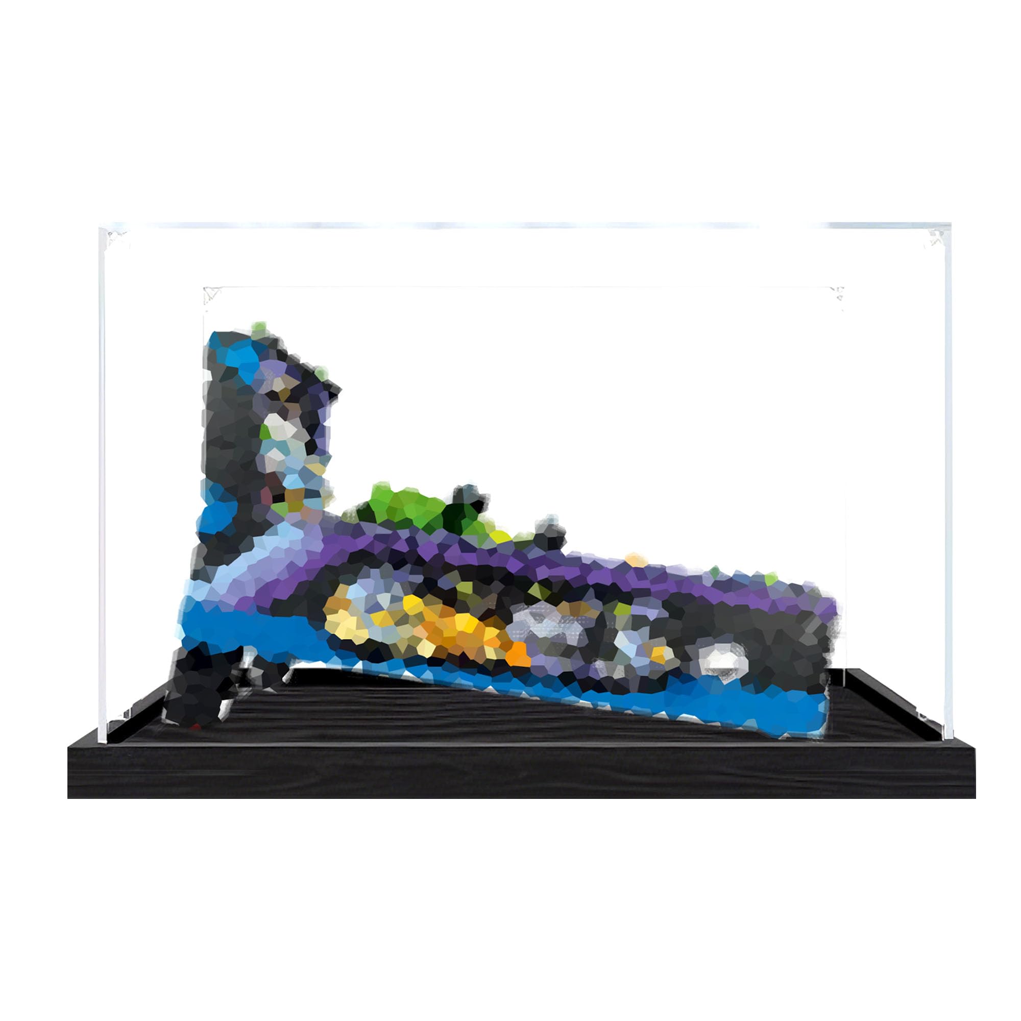 Acrylic Display Case for Le-go 11374 Space Pinball Machine Set,Clear Storage Box, Dustproof Protection Showcase (Display Box only, kit not Included) (3mm black base)