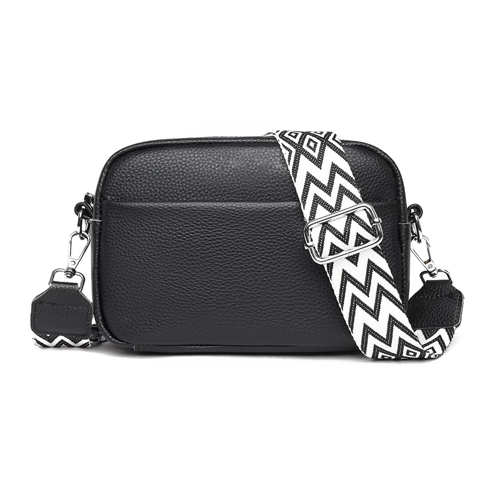 DKIIL NOIYBCrossbody Bags for Women, Genuine Leather Cross Body Bag Women with Adjustable Wide Strap Multiple Pockets Handbags & Shoulder Bags