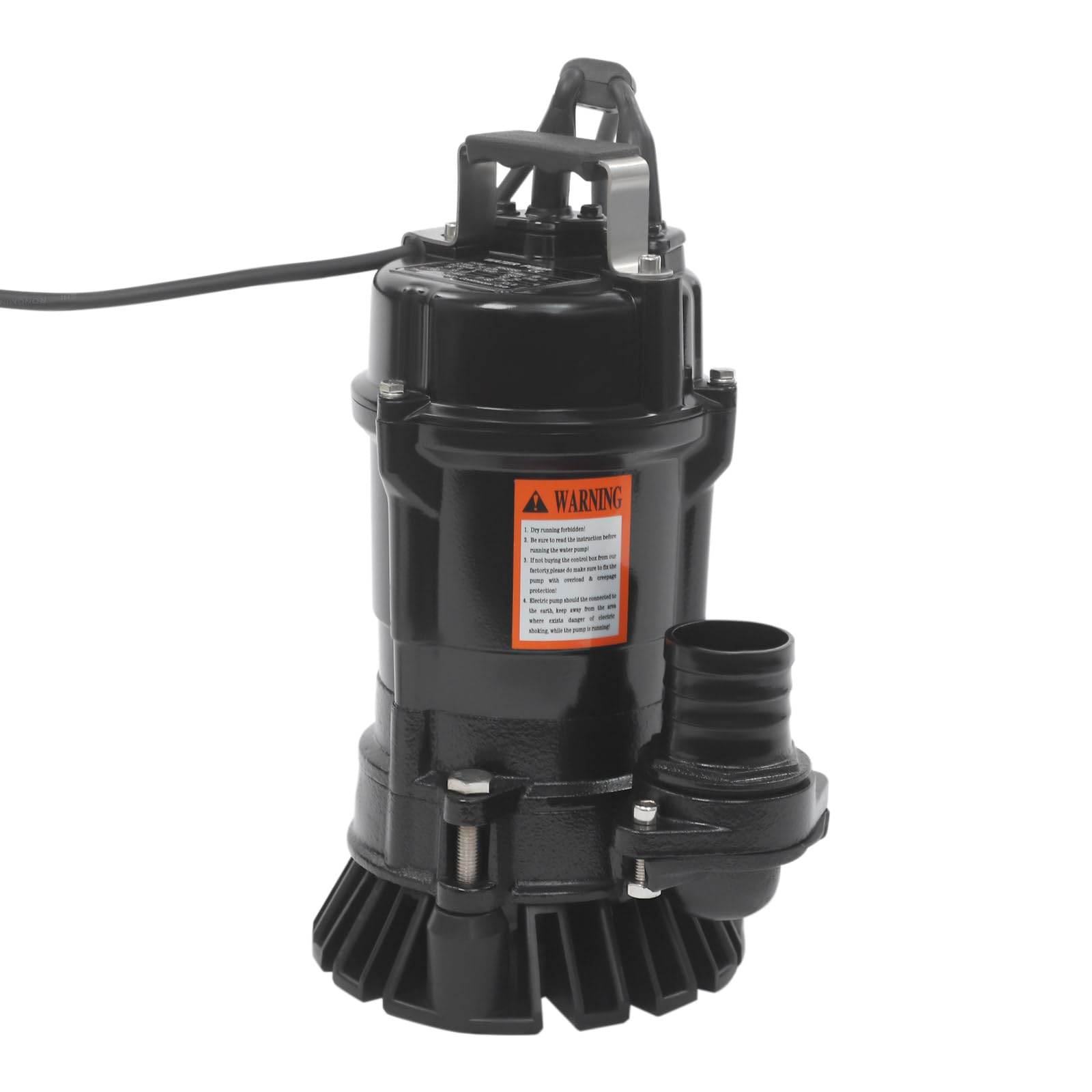 Bomba de agua sucia 16 m³/h, altura máxima de extracción 15 m, bomba sumergible para agua sucia clara y sucia, interruptor de flotador, asa de 550 W