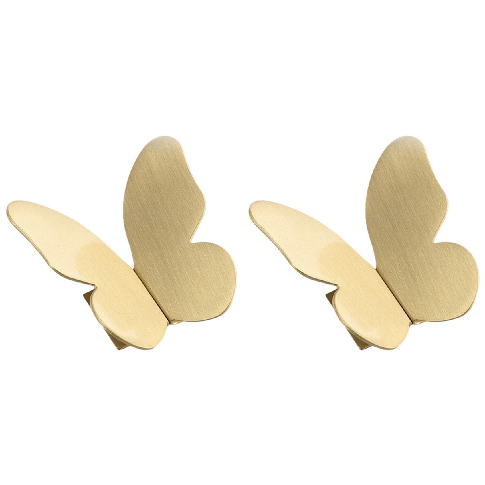 Jnchdghwa Gold 4X Brass Nordic Butterfly Handles, Punch-Free Installation Of Wardrobe And Shoe Cabinet Drawer Handles