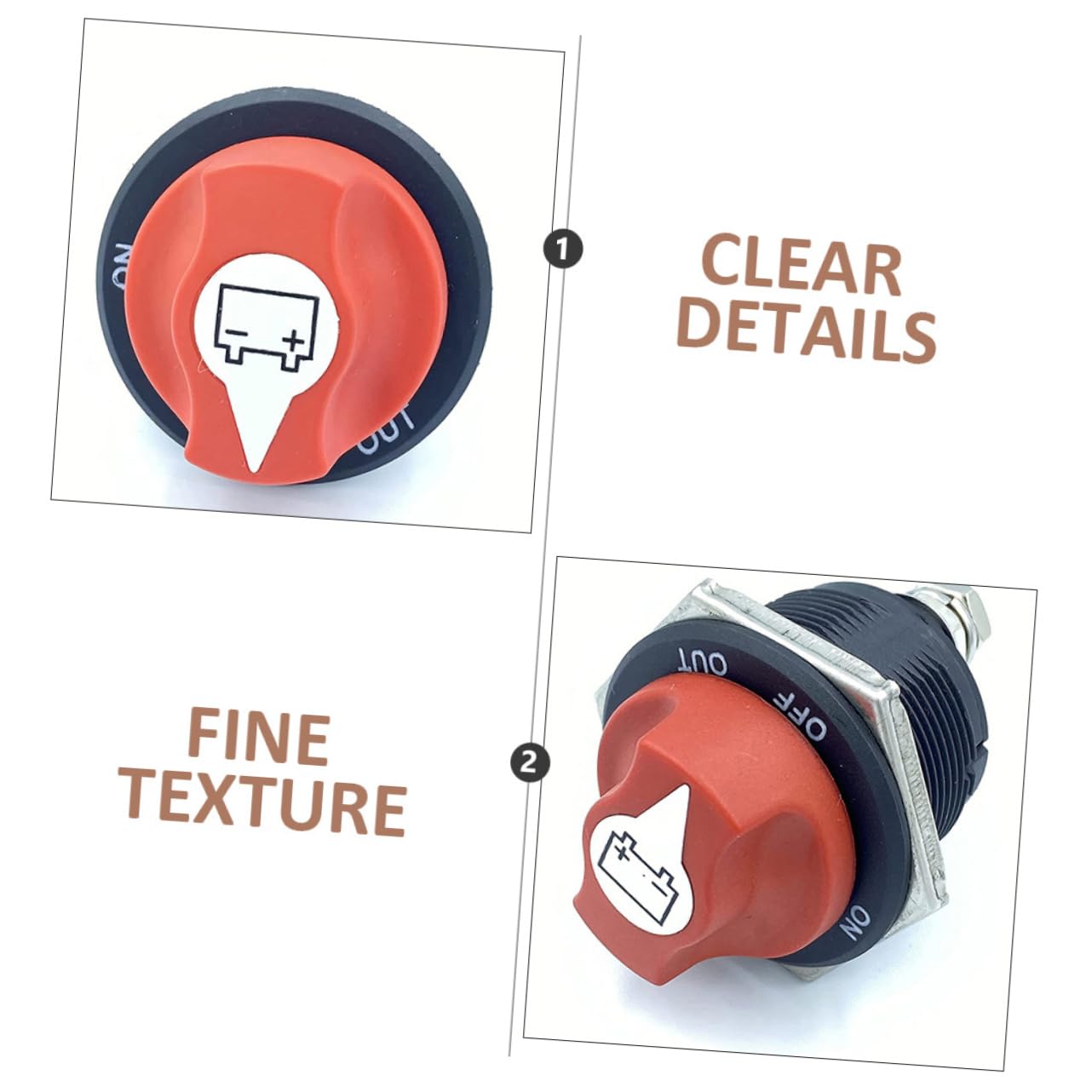 SWOOMEY Battery Disconnect Heavy-Duty Isolator Cut-Off for Rv ATV Car Boat Utv and Energy-Saving Off