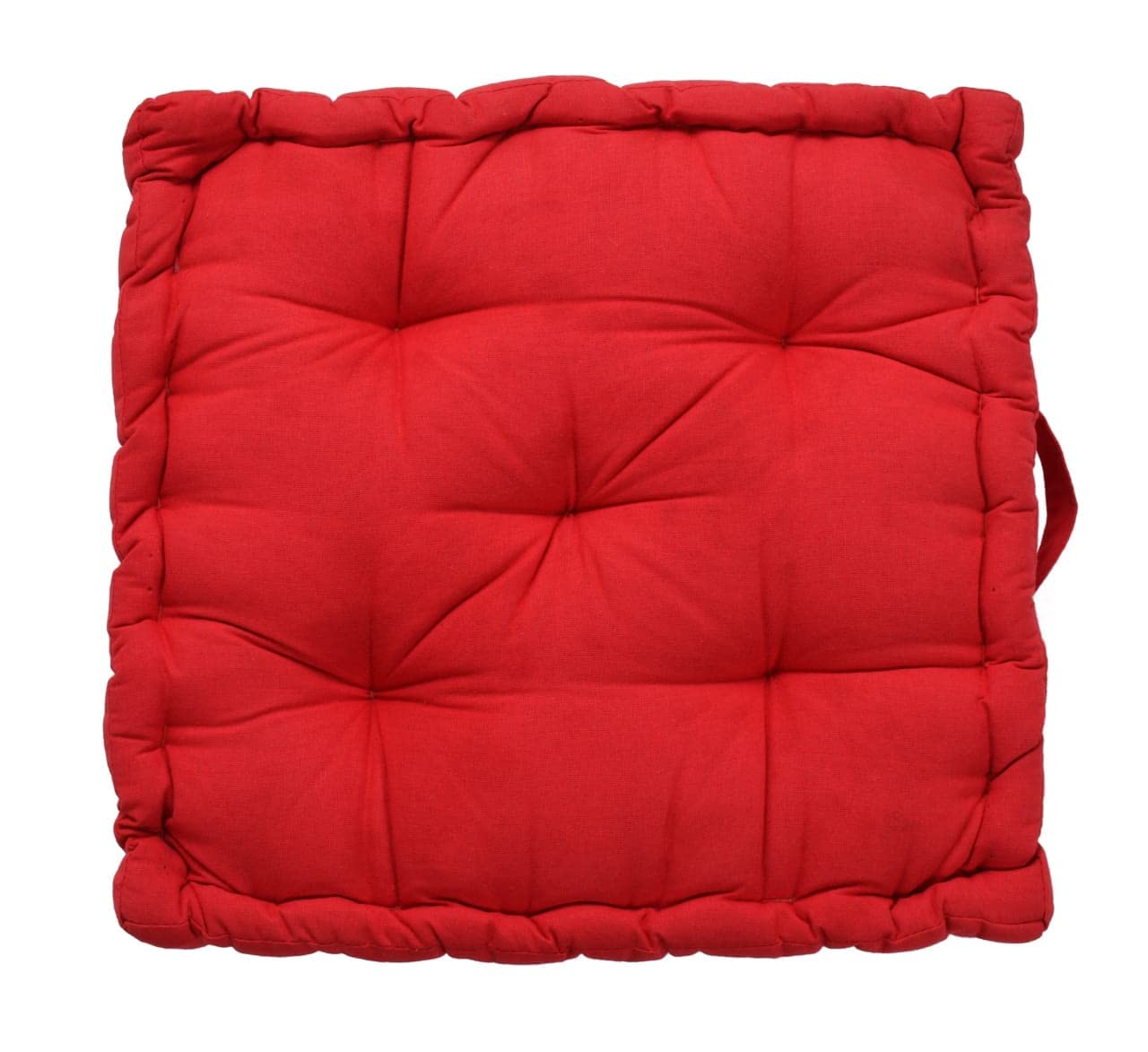 ROSSLYN Square Floor Cushion for Pooja Room Sitting,Sofa Sitting,Back Support,Floor Sitting etc.Size-40x40x8 cm (RED)
