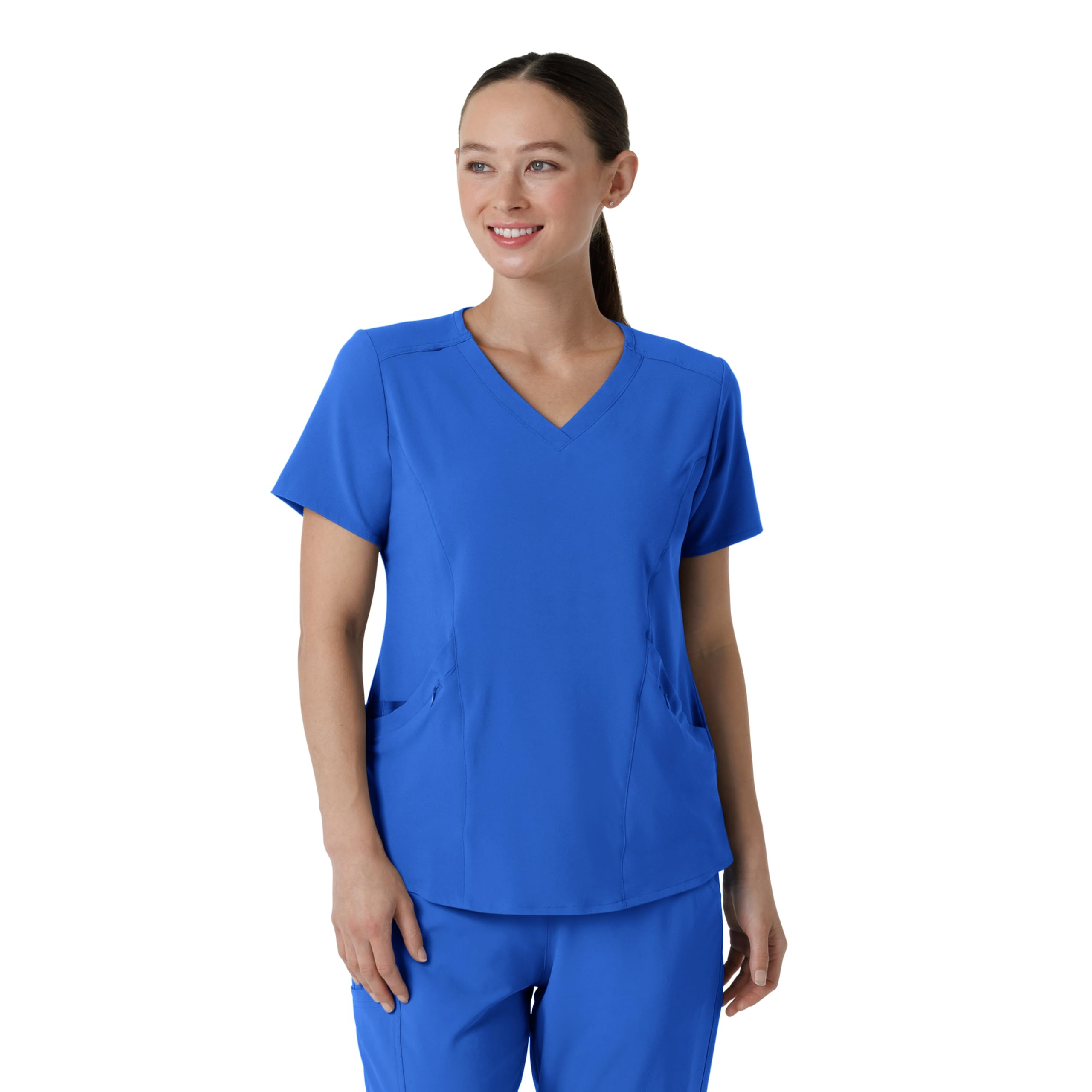WonderWink Renew Women's V-Neck Scrub Top, Royal, XL