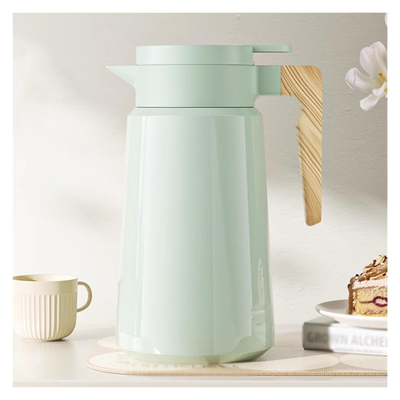 Jarra térmica para café, termo de doble pared aislada al vacío para bebidas calientes, forro de acero inoxidable para café y té