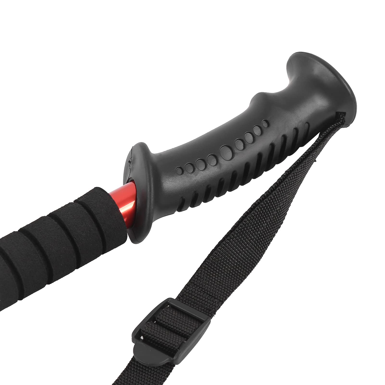 JEOZBM Bastones de Senderismo, Paquete de 2 Bastones de Senderismo O Bastones para Caminar, Bastones de Esquí Ligeros y Antichoque para Senderismo, Escalada, Camping, Esquí, Etc.(Rojo)