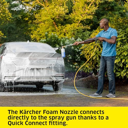 Image of Karcher Foam Cannon for Electric Pressure Washers up to 4000 PSI - Quick-Connect Fitting - Great for Vehicle and Car Wash