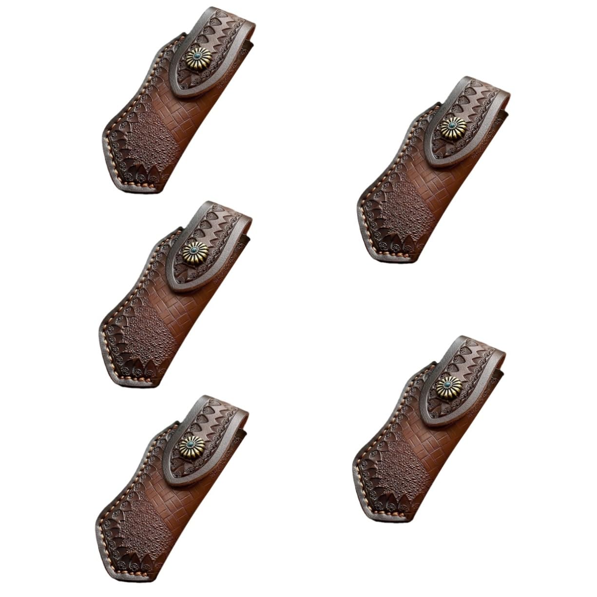 Alipis 5 Piezas de Cuchillo de Cuero de Funda de Cintura Portátil para de Chef Protector de Cutter Diseño Práctico y Duradero