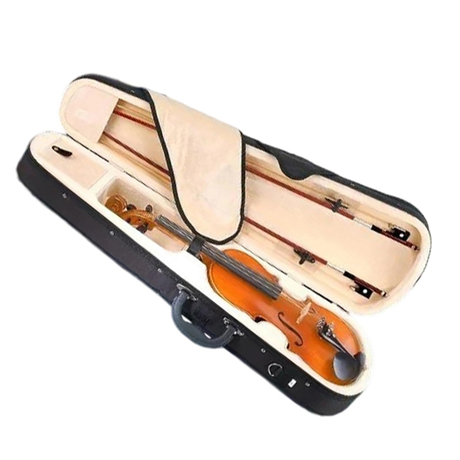 Skrzypce Instrumenty Muzyczne Zestaw Skrzypiec 4/4 Profesjonalny Drewno Hebanowe Styl Leworęczny Z Akcesoriami Do Instrumentów Muzycznych