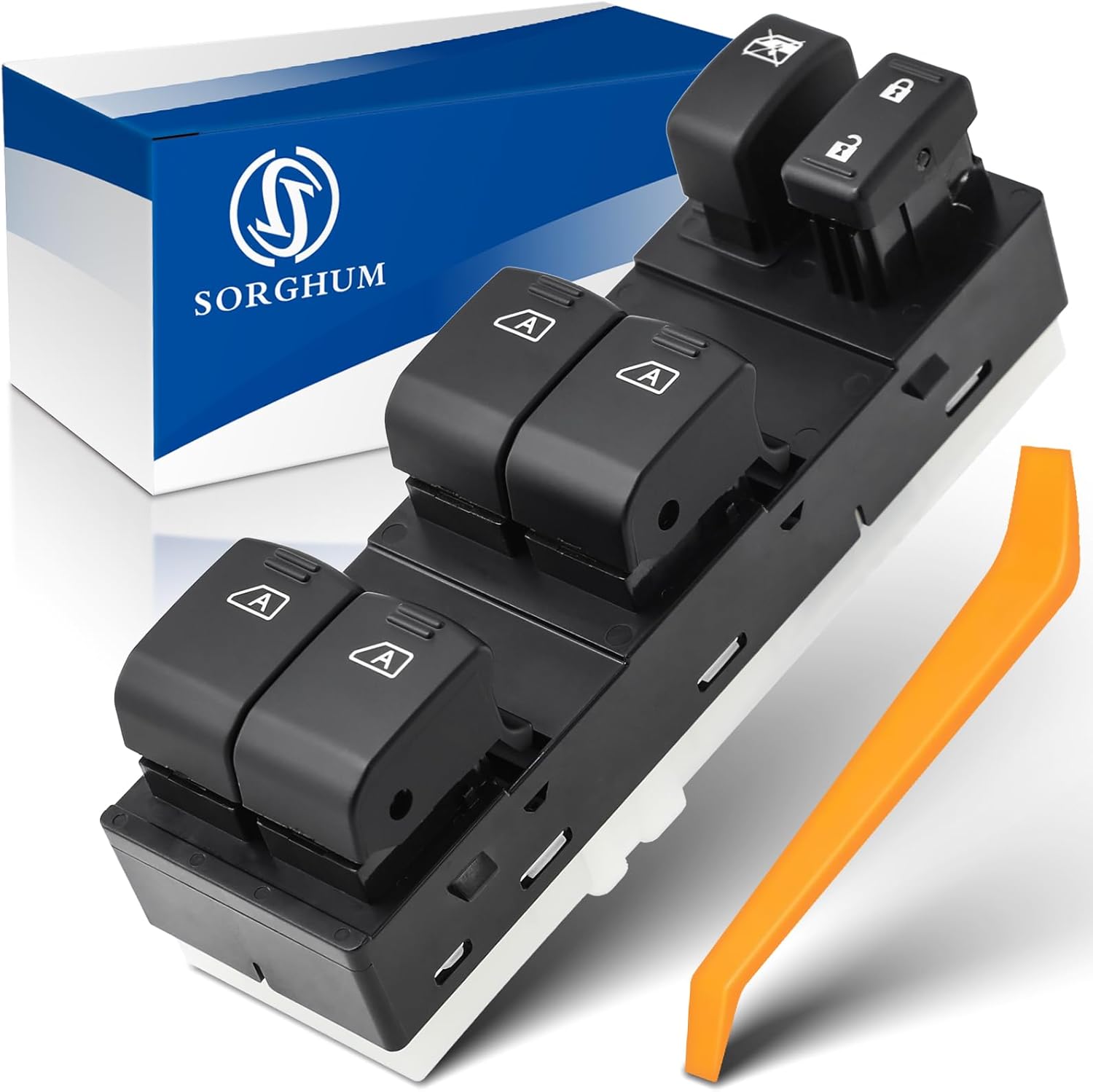 SORGHUM Power Window Switch Driver Side Master Window Switch for 2007-2011 Nissan Altima 09-14 Maxima 07-08 Infiniti G35 08-14 Infiniti EX35 EX37 Replace# 25401-ZN50A 25401-ZN50B 25401-ZN50C